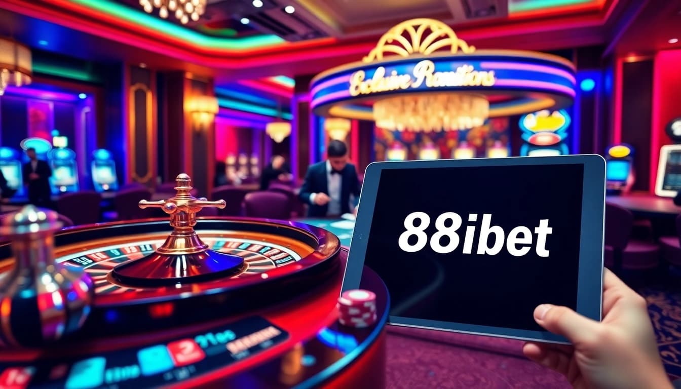 Experience the excitement of 88i bet at a luxurious casino, featuring vibrant games and professional tables.