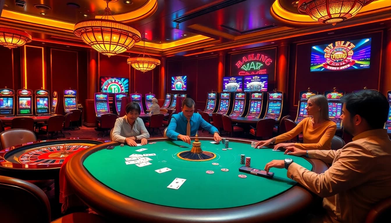 Experience the thrill of gambling at https://www.eejl33.com/ with stylish casino tables and vibrant slot machines.