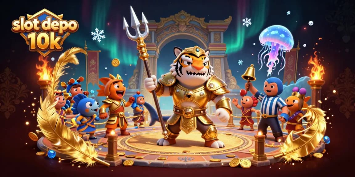 Experience slot depo 10k action with a fierce tiger shark and dynamic underwater arena bursting with casino elements!