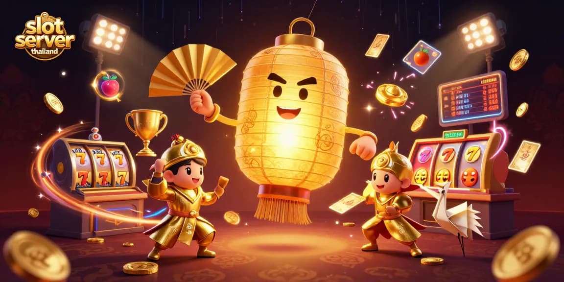 Spin big wins at slot server thailand with dynamic casino elements and golden characters.