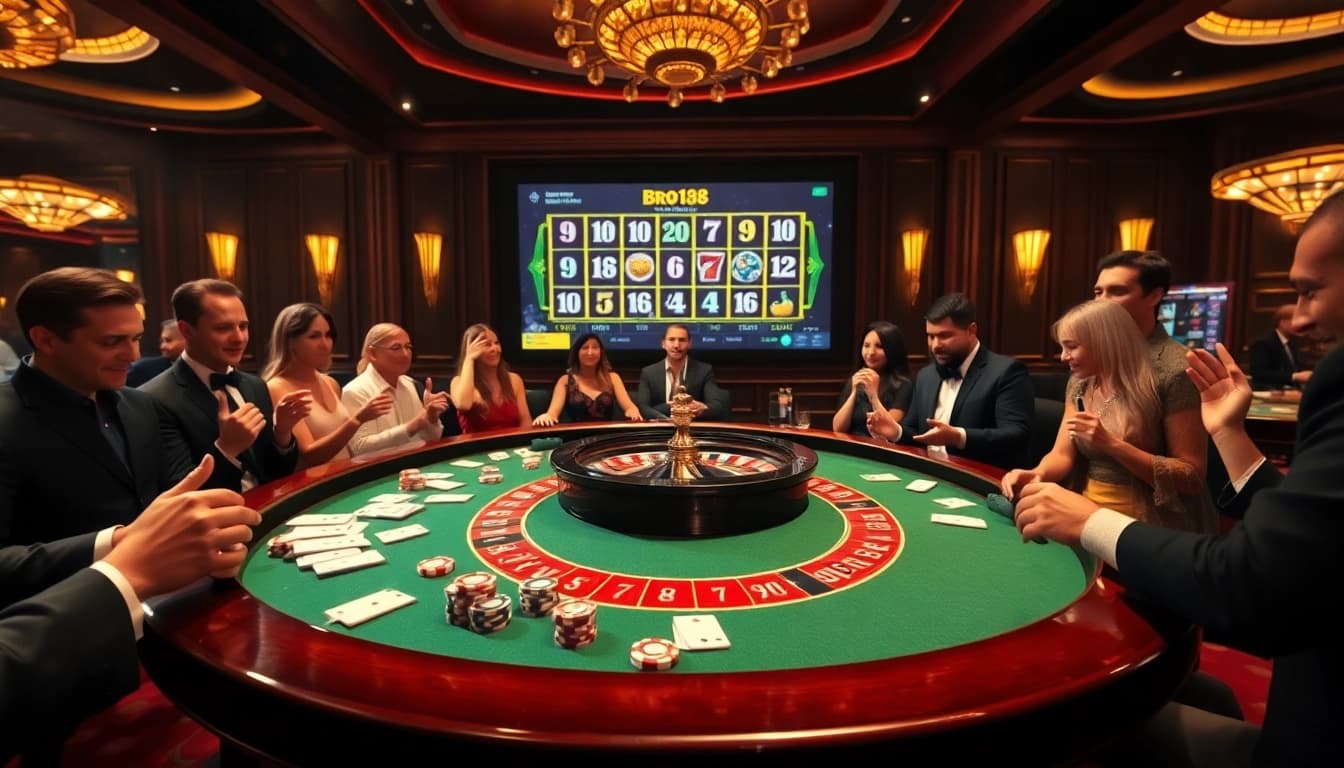 Play exciting games at Bro138, where gambling meets luxury in a vibrant casino atmosphere.