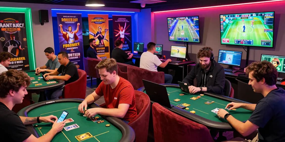 Exciting gaming scene with players engaging in game bài 68 online, showcasing vibrant atmosphere and social interaction.