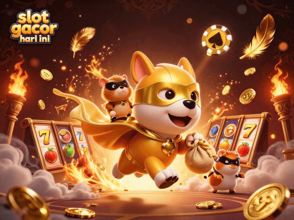 Experience thrilling plays on slot gacor hari ini with our brave superhero dog and hamster sidekick!