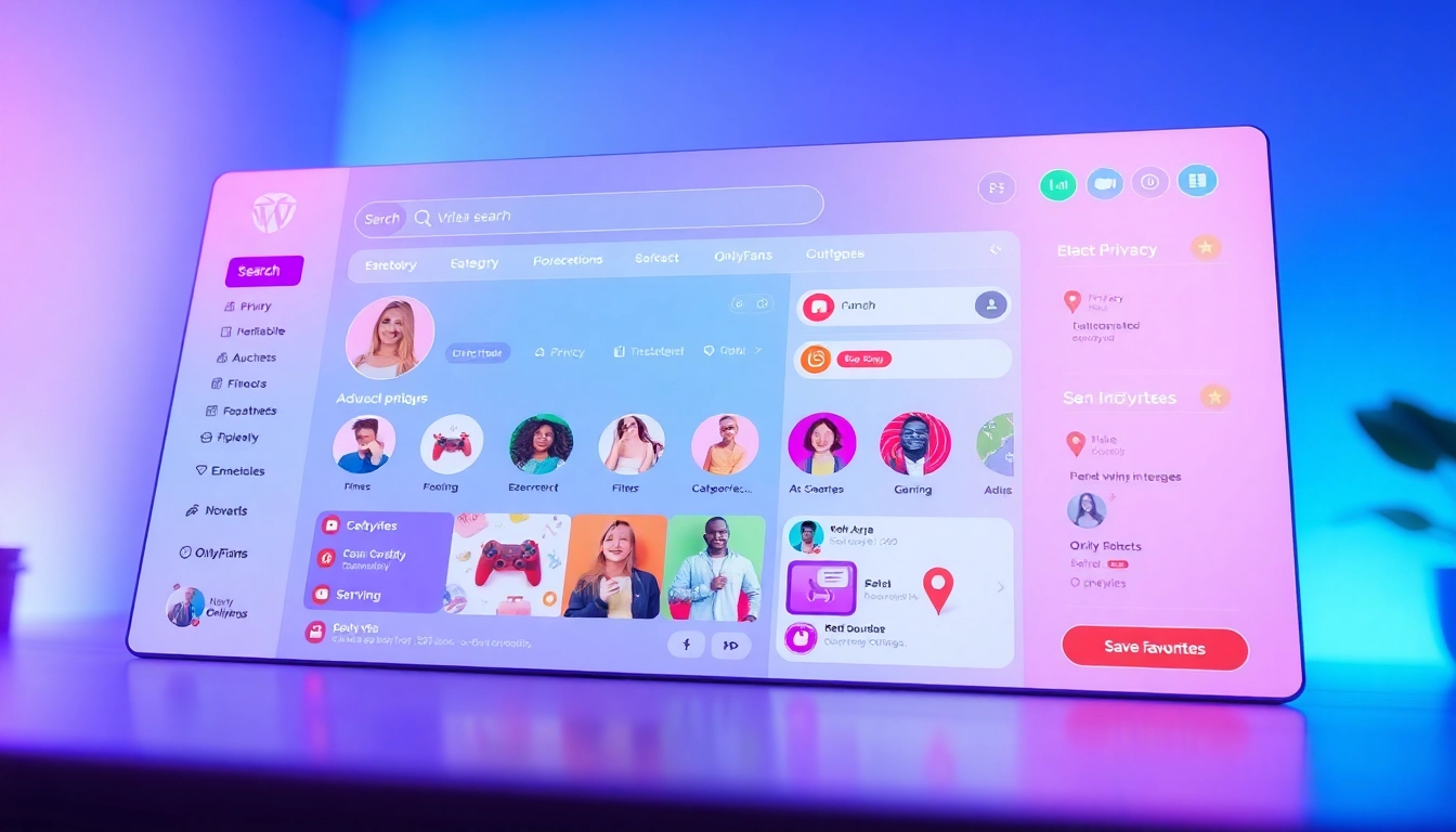 OnlyFans Search interface showcasing vibrant profiles and advanced filters for easy discovery.