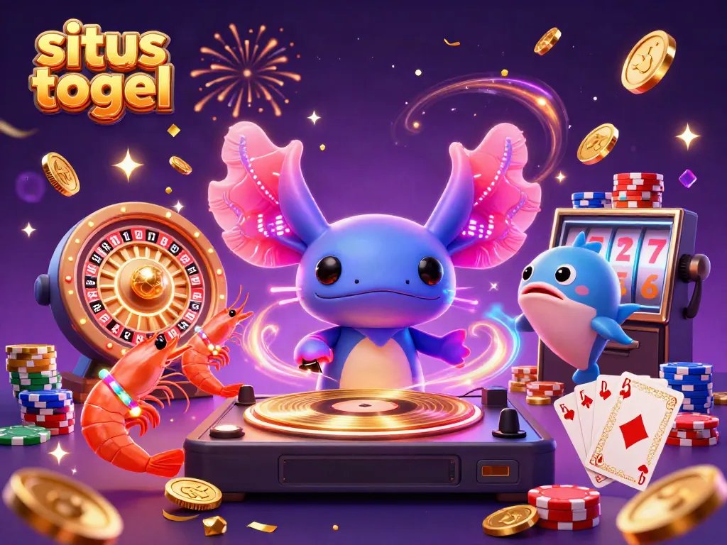 Engaging gaming scene with the situs togel theme featuring vibrant characters and casino elements.