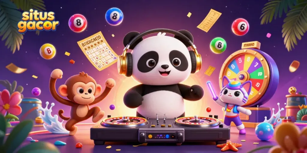 Experience electrifying fun with the situs gacor theme in this vibrant 3D casino illustration.