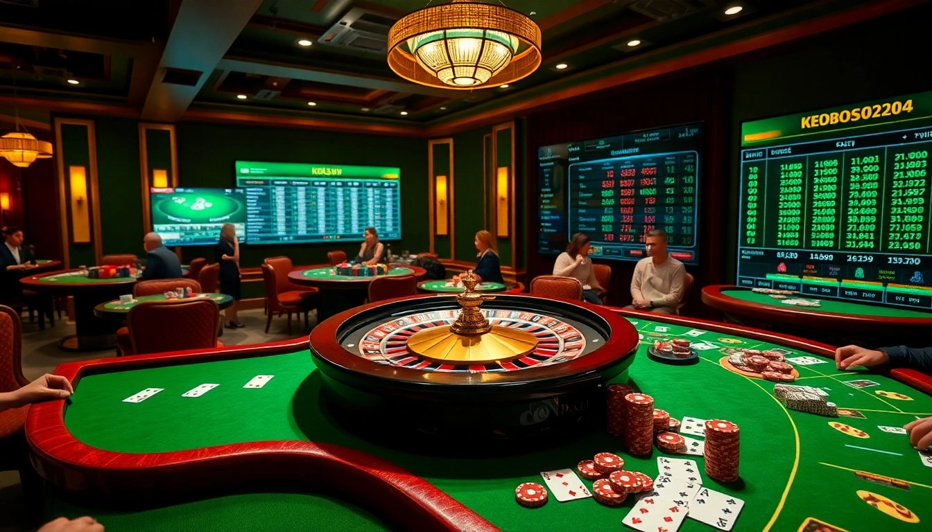 Experience exciting gameplay and live betting features in keobongda casino scene.