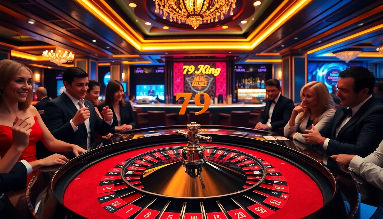 Engaging players at the luxurious 79 king casino, highlighting roulette and excitement.