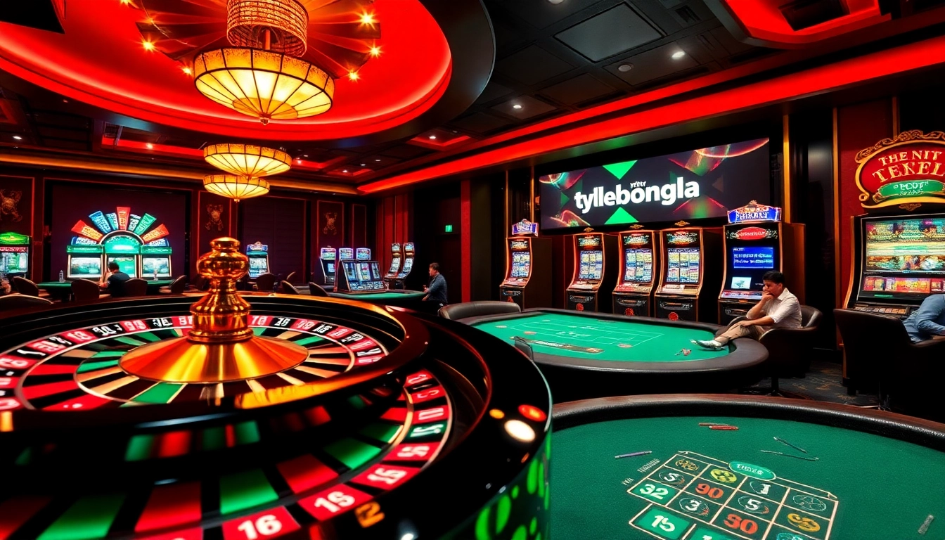 Engaging gambling scene with casino elements featuring tylebongda betting action and vibrant visuals.