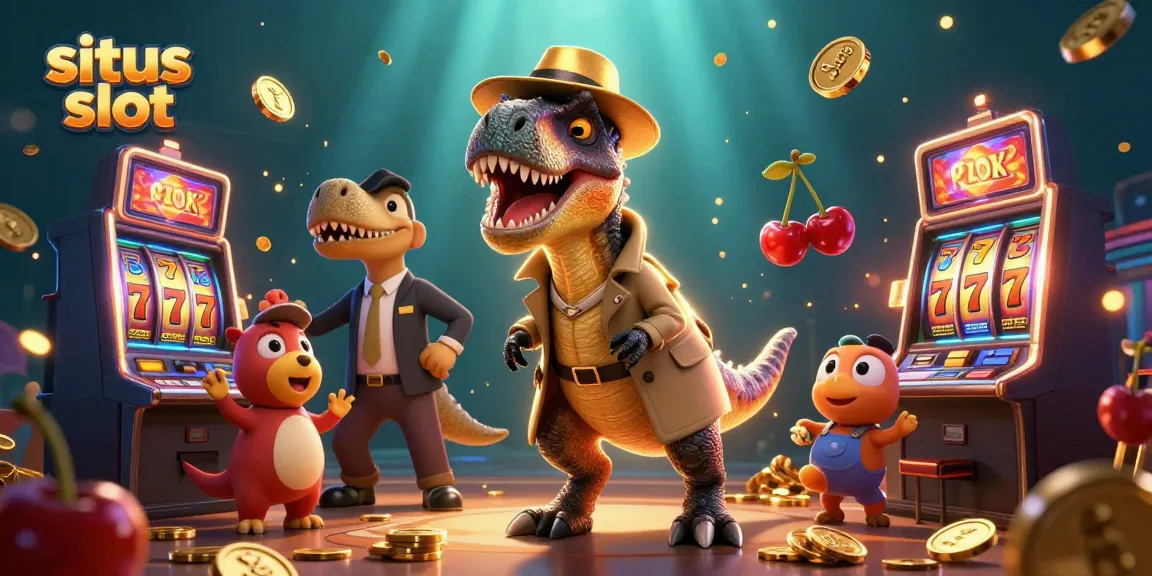 Menyusun strategi menang di situs slot dengan detail dinamis dan penuh warna.