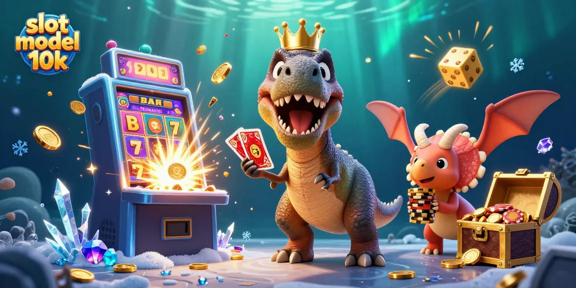 Experience the thrill of winning with slot modal 10k in this vibrant casino scene filled with energetic characters.