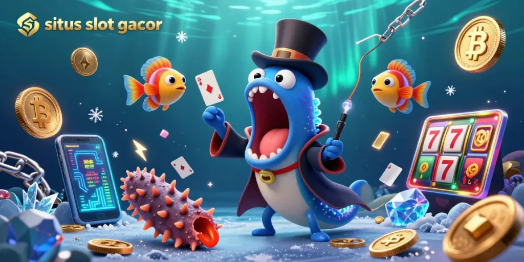 Experience situs slot gacor with a magical underwater casino performance featuring vibrant 3D characters.
