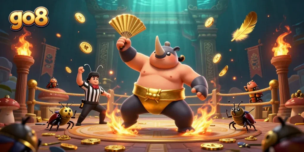 Engage in thrilling gambling at go8, where the action unfolds with vibrant 3D characters and dynamic casino elements.